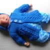 Hand knitted reborn boy dolls matinee set