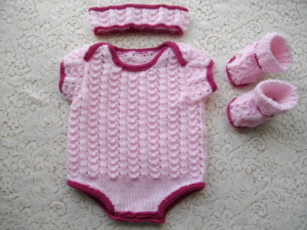 hand knitted reborn doll bodysuit