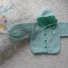 hand knitted 5lb baby hoodie