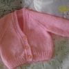 coloured border baby cardigan (all pink)